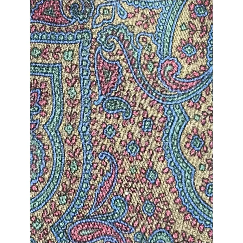 Brooks Brothers Makers Blue Burgundy Paisley Silk Tie Necktie